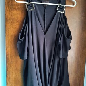 BOLD elements Black Cold Shoulder Blouse